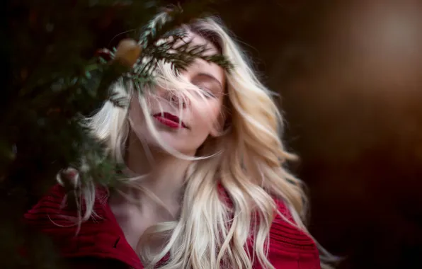 Picture girl, the wind, portrait