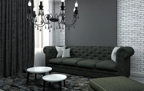 Sofa, carpet, pillow, chandelier, living room