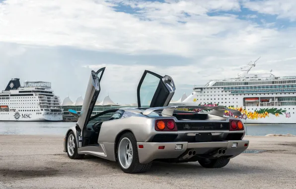 Lamborghini, Diablo, rear view, Lamborghini Diablo SE30