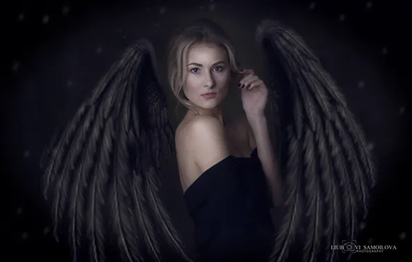Picture Gothic, angel, fantasy, devushka, portrait of a girl