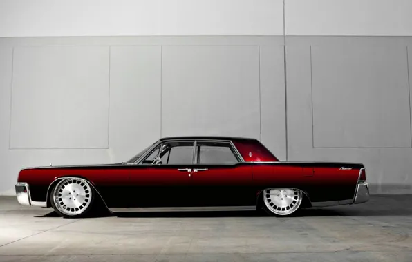 Lincoln, Continental, Burgundy, side view, retrokar, .