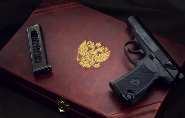 Weapons, gun, pistol, weapon, the Makarov pistol, Makarov, The Coat Of Arms Of The Russian …