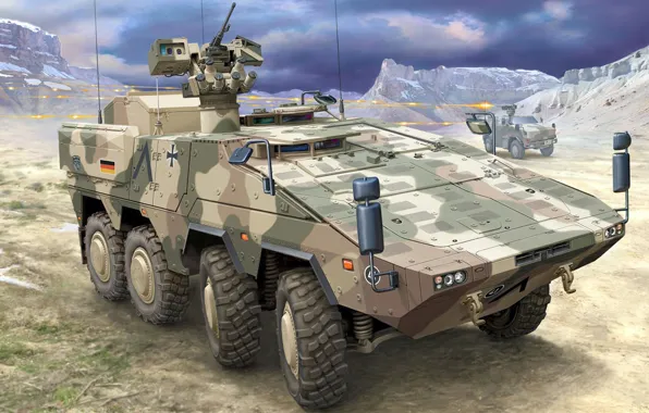 Figure, art, Boxer, APC, GTK, Dingo ATF, Armoured Transport Vehicle
