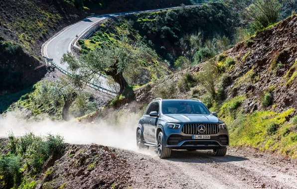 Road, machine, asphalt, lights, Mercedes-Benz, the roads, crossover, Mercedes-AMG