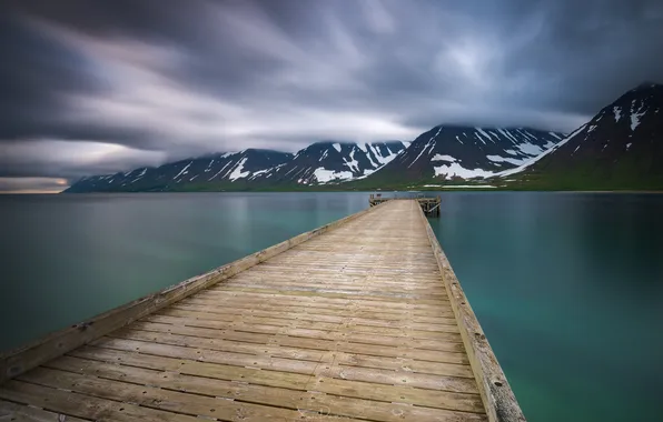 Picture landscape, mountains, lake