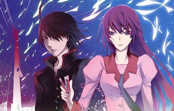 Anime, art, two, Bakemonogatari