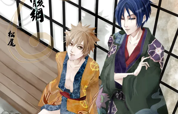 Anime, art, kimono, guys, Katekyo Hitman Reborn, Teacher mafia Reborn