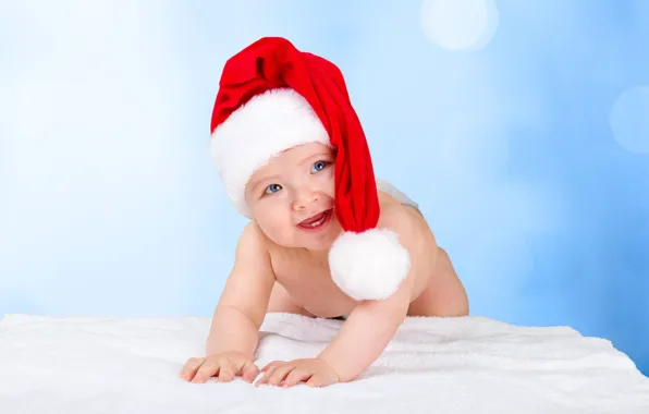 Joy, hat, child, baby, New year, Christmas, cap, baby
