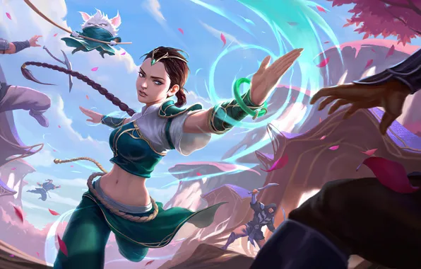 Girl, characters, animal, Ionia, Legends of Runeterra