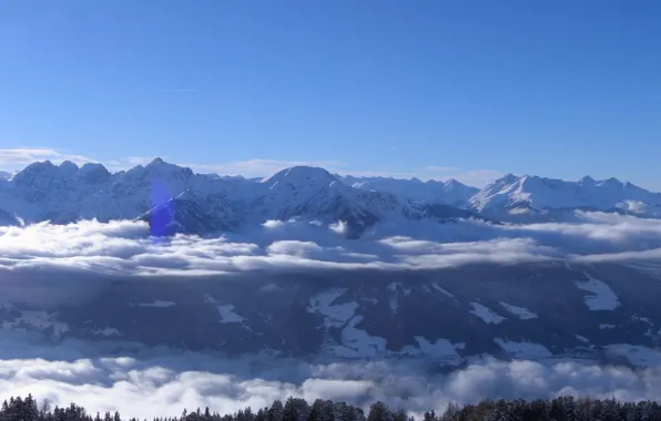 Panorama, Austria, Europa, Schnee, Alps, Innsbruck, Patscherkofel