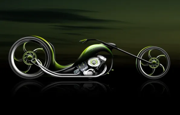 Picture green, the concept, Motorcycle