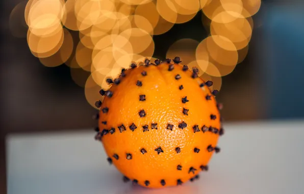 Winter, lights, new year, orange, Christmas, citrus, fruit, Christmas