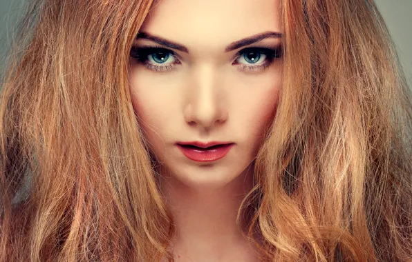 Look, girl, eyelashes, hair, makeup, lips, beautiful