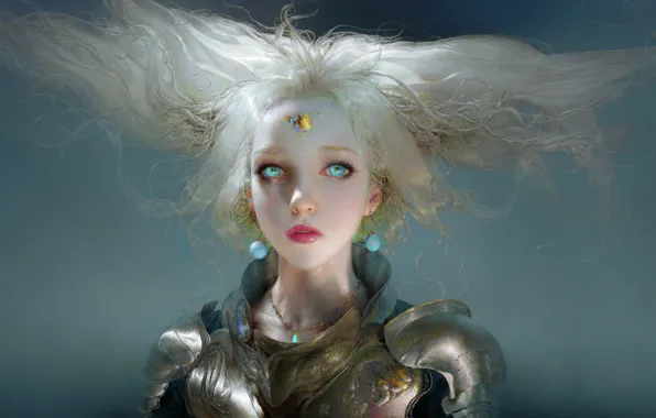 Look, decoration, armor, blonde, armor, look, blonde, fantasy art