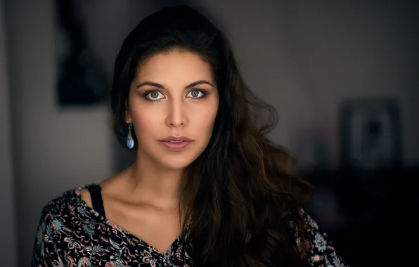 Picture eyes, look, face, background, model, hair