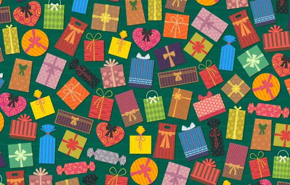 Holiday, texture, gifts, colorful background