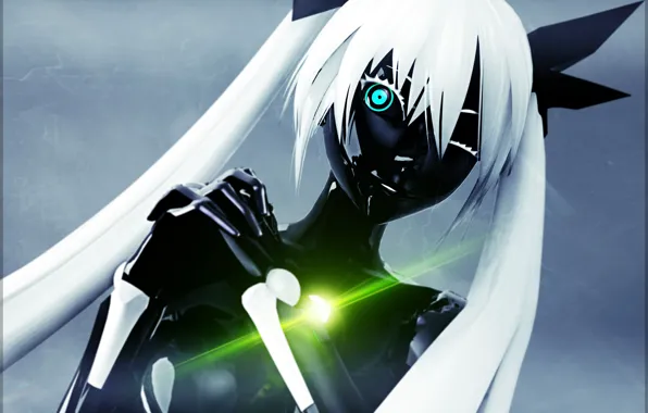 Girl, vocaloid, long hair, Vocaloid, Carbon Black Miku