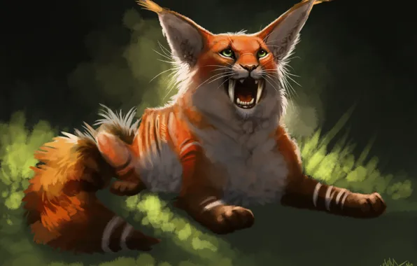 Nature, fantasy, lynx, by TehChan