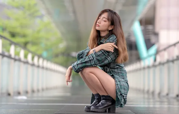 Picture street, girl, Asian