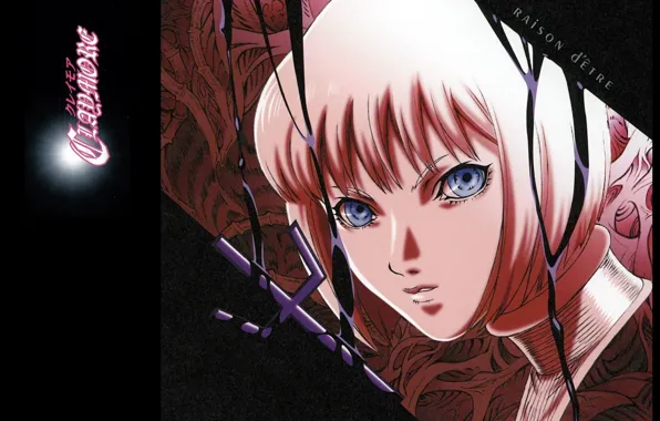 Look, face, blue eyes, Claymore, bangs, Clare, by Norihiro Yagi