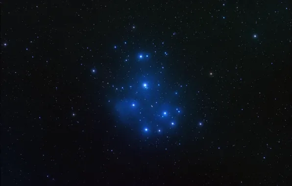 Picture space, stars, M45, Pleiades