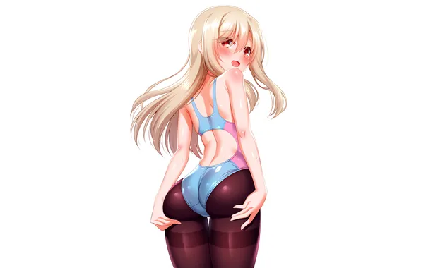 Girl, sexy, ass, long hair, sexy girl, anime, beautiful, red eyes
