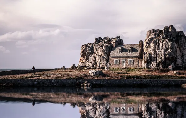 Picture rocks, island, home, Iceland