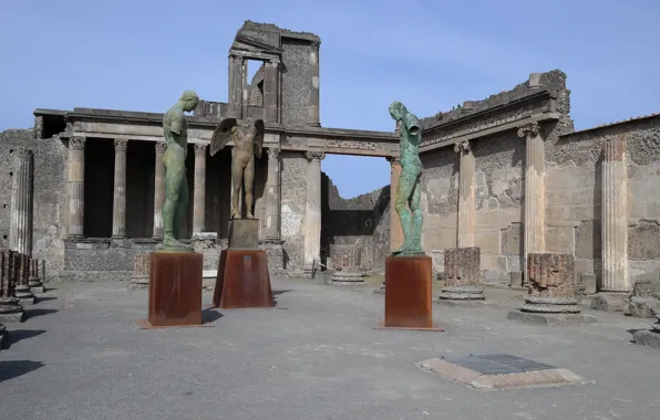Picture Italy, ruins, Pompeii, excavations