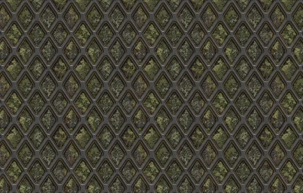 Picture metal, background, mesh, grille, texture, rhombus, corrosion