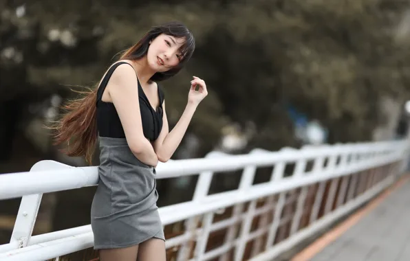 Picture girl, street, Asian