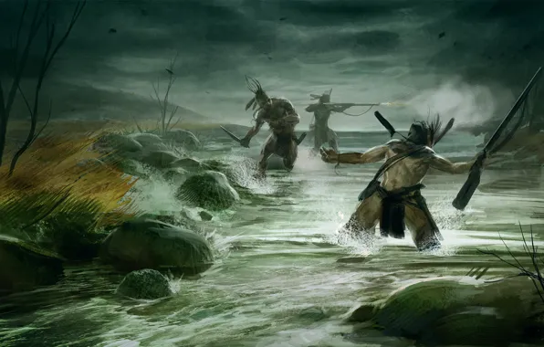 Fight, river, Empire: Total War, the path of war campaign, the Indians