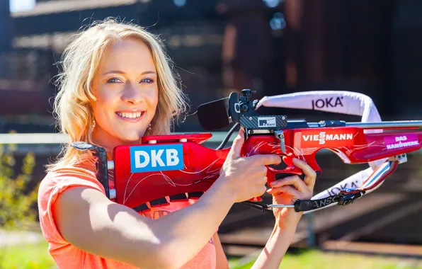 Blonde, biathlon, biathlon, Maren Hammerschmidt, German biathlete, Maren Hammerschmidt