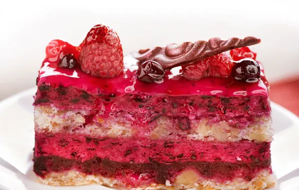 Picture berries, raspberry, food, cake, nuts, dessert, cakes, sweet
