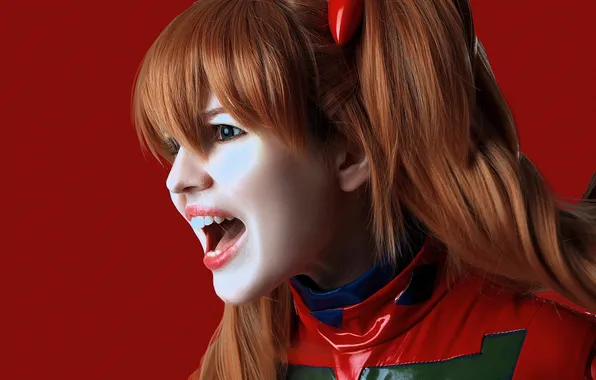 Face, costume, outfit, image, red, jumpsuit, Creek, cosplay