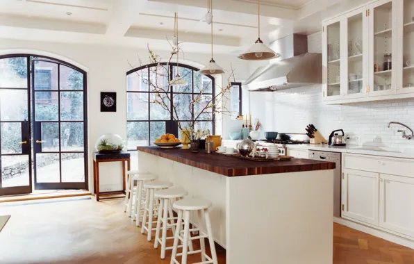 Room, interior, kitchen, New York, East Village Townhouse