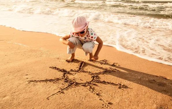 Picture sand, sea, wave, beach, summer, water, the sun, joy