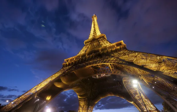 The city, Eiffel tower, Paris, architecture, France, Under the Eiffel