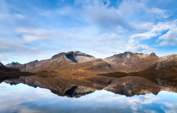 Mountains, lake, reflection, calm, mountain, lake, serenity, reflection