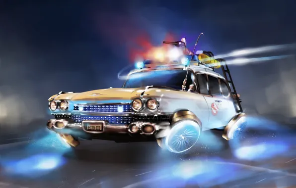 Auto, Future, Machine, Car, Art, Art, Fiction, Ghostbusters