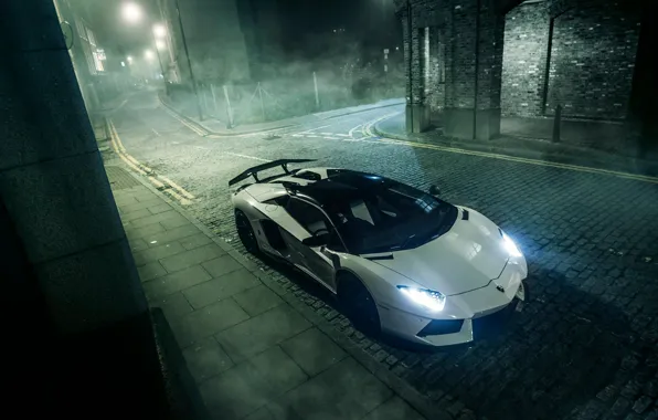 Lamborghini, night, Aventador, mist, GFWilliams Photographer