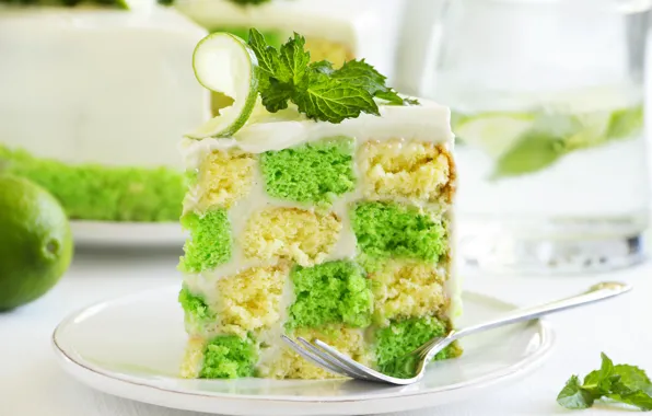 Picture the sweetness, lime, mint, cakes, cake