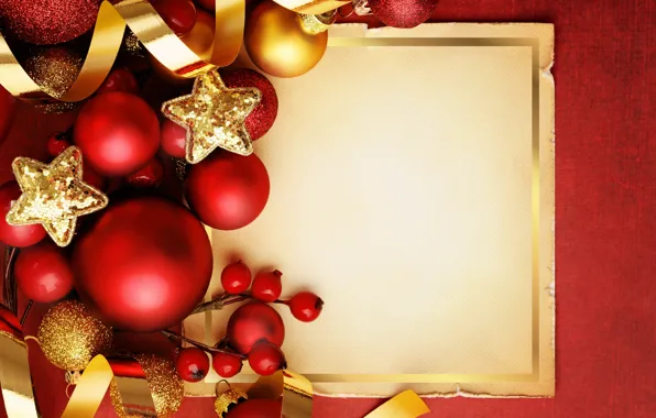 Decoration, balls, New Year, Christmas, red, Christmas, balls, Xmas