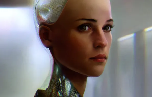 Face, fiction, art, cyborg, Ava, Ex Machina