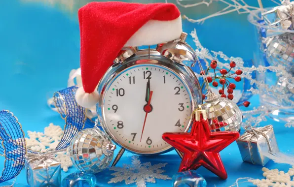 Watch, New Year, Christmas, Christmas, New Year, decoration