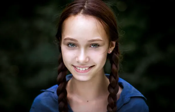 Smile, girl, braids, Julia