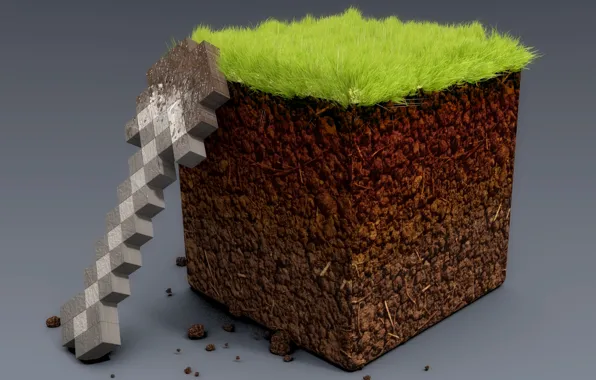 Shovel, minecraft, block of land