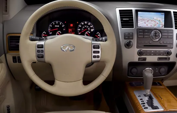 The wheel, Infiniti, salon, dashboard, QX56
