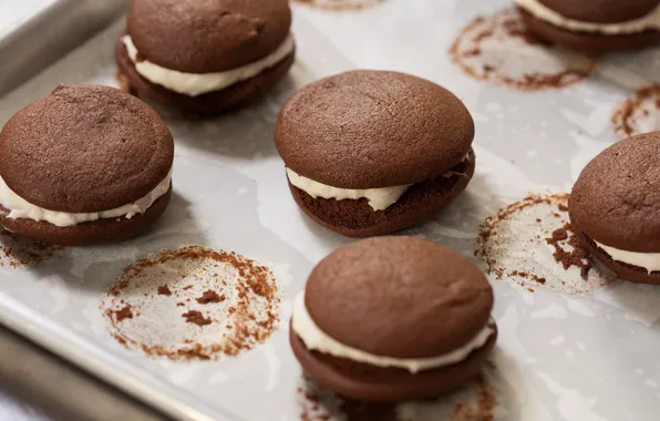 Chocolate, cookies, cream, sweet, macaron