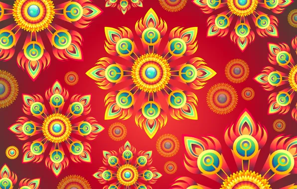 Flowers, abstraction, background, graphics, texture, ornament, background, digital art