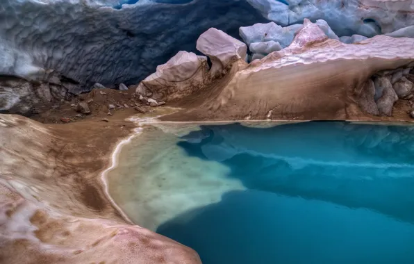 Water, White, Rock, Ice, Rock, Water, White, Ice